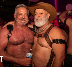 Bear daddy charm, a tender trap at White Party Palm Springs.